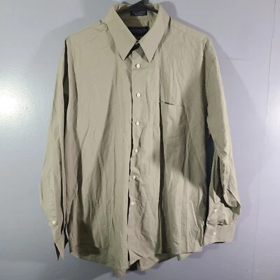 Camisa social Giorgio Brutini bege manga longa tamanho G 16-16.5 (34/35) botões brancos - Imagem 1 de 4