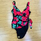 Vintage SIRENA Womens One Piece Swimsuit Size 14 Floral Retro