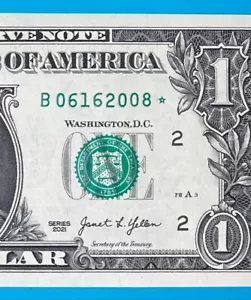 June 16, 2008 : B 06162008 * BIRTHDAY NOTE $1 One Dollar Bill *Uncirculated* - Picture 1 of 3