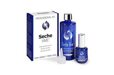 Seche VIVE Gel Effect Fast Drying Top Coat Professional Kit 14ml + 118m Refill