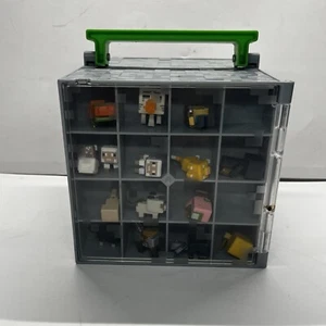 Lot of 38 Minecraft Cube Mini Figures W/Collector Display Case Storage Box 2014 - Picture 1 of 18