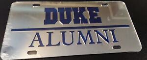 DUKE UNIVERSITY Blue Devils Blue-Silver Mirrored License Plate / Car Tag
