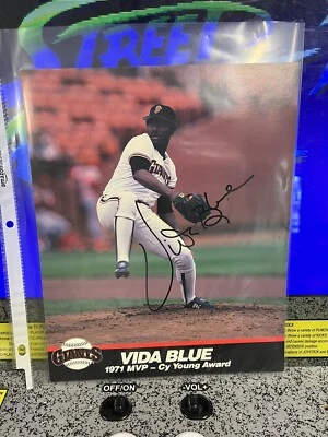 Foto autógrafa firmada Vida azul 8x10 SF Giants Oakland A's Cy Young Foto 1 de 3