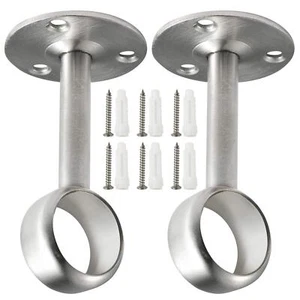 Heavy Duty Closet Rod Brackets - Ceiling-Mount Shower Curtain Rod Holders 2 P... - Picture 1 of 7