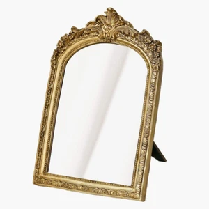 Small Gold Vintage Vanity Desk Makeup Mirror Antique Decorative Wall Mirror,Resi - Picture 1 of 12