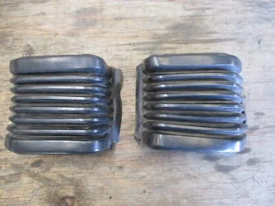 PAIR USED ORIGINAL PORSCHE 911 912-E 930 REAR BUMPER BLACK ACCORDION BELLOWS — 第 1/4 张图片