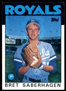 1986 Topps Baseball #487 Bret Saberhagen - Picture 1 of 2