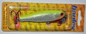 older bagley lure jumpin mullet 3 1/8" 1/2oz top water chrome chartreuse - Picture 1 of 3