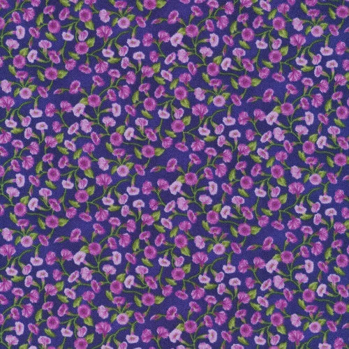 Garden Rendezvou Calico Floral Premium Quilting Cottons Iris Scroll Paintbrush - Image 1 of 1