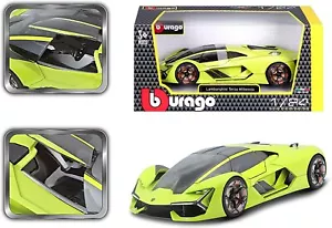 Bburago 1:24 Green Lamborghini Terzo Millennio Diecast Model Car 18-21094GRN - Picture 1 of 7