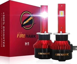 Firehawk 2024 New H1 LED Bulbs 25000LM 500% Brighter 6000K Cool White Japanese - Picture 1 of 9