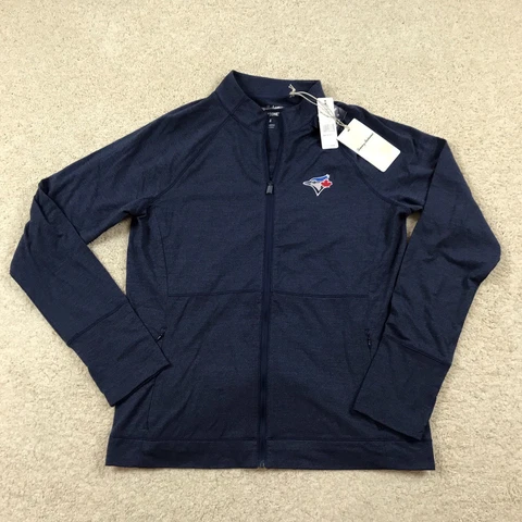 Tommy Bahama Toronto Blue Jays Womens Medium Full Zip Sweater Blue Island Zone Cover