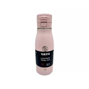 Takeya Insulated Steel Leakproof Travel Mug Flip-Lock Spout Lid Pink Size: 17 oz - Picture 1 of 5