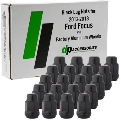 Black Lug Nuts for 2012-2018 Ford Focus with Factory Wheels - Image 1 of 4