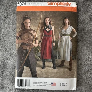 Simplicity 8074 Sewing Pattern Misses Warrior Huntress Costume Sz 14-22 Cosplay - Picture 1 of 6