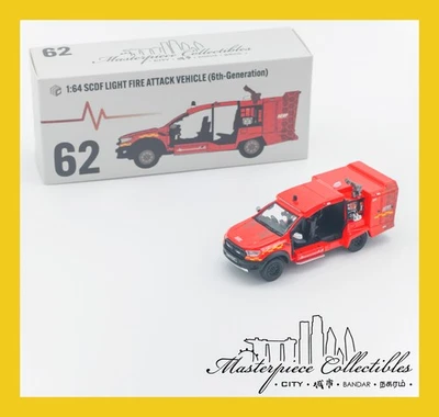MAY 2025 Masterpiece #62 SINGAPORE SCDF Light Fire Attack Vehicle 6th Gen. 1:64 - Image 1 of 4