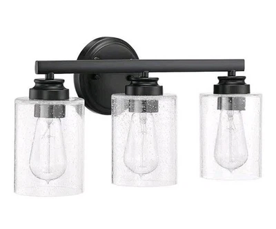 Iluminación artesanal 50503 pies 3 luces 17" luz de tocador Foto 1 de 4