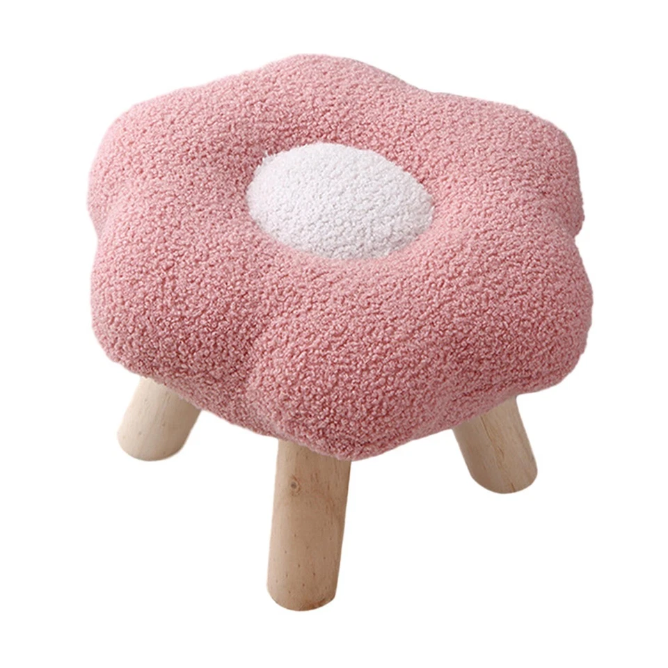 Small Foot Stool Sofa Stool Cute Non Slip Change Shoe Stool Soft Decorative - Image 1 of 1
