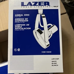 Halo Lazer LZR1338P PAR38 Gimbal Ring PAR30 Track Light Fixture White - Picture 1 of 3