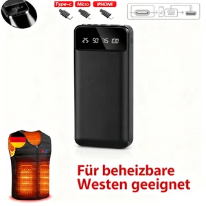 30000mAh Powerbank Mit 2 USB Für Beheizbare Weste Jacke Heizweste Und Alle Handy - Bild 1 von 12