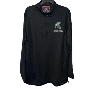 New~LARGE~Franchise club authentic Sports Michigan State quarter Zip Pullover - Picture 1 of 12