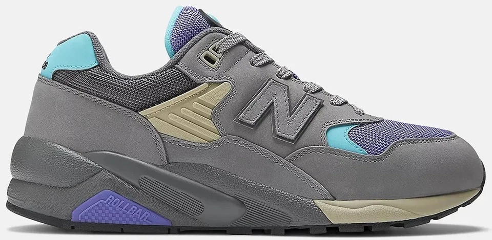 Size 10 - New Balance 580 Shadow Grey Electric Indigo