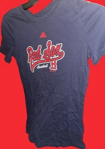 Camiseta Adidas Boston Red Sox Niñas Azul Talla L (14) Brillo Logo Manga Corta - Imagen 1 de 5