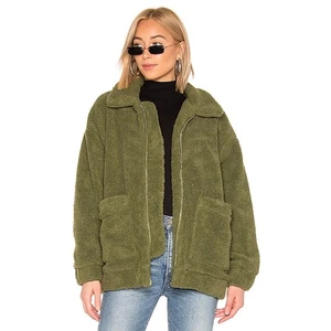 Abrigo de peluche I.AM.GIA Pixie de gran tamaño en verde para mujer talla S - Imagen 1 de 9