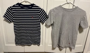 Polo Ralph Lauren Tshirts (lot of 2) Boy’s Gray Sz XL & Black/White Striped Sz S - Picture 1 of 7
