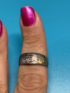 Sterling Silver 925 Faith Live By Faith Band Ring Sz 9 - Picture 1 of 7