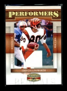 2007 Gridiron Gear Performers Cris Collinsworth Game Used 3 Color Patch Gold /50 - Picture 1 of 2