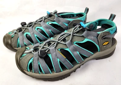 Keen Sandals Womens 9.5 Sporty Drawstring Fisherman 1003717 Grey/blue Fabric - Image 1 of 4