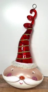 Ornamento Babbo Natale rosso e bianco con cappello a spirale - Foto 1 di 6
