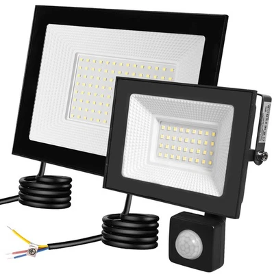 10W-500W LED Strahler Außen Fluter ohne/mit Bewegungsmelder Scheinwerfer IP65 - Bild 1 von 4