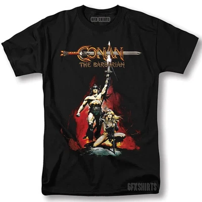 Conan the Barbarian Shirt Movie Classic Vntg Graphic Design T-Shirt - Image 1 of 4