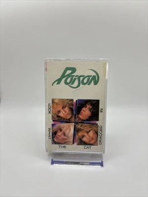 POISON Look What The Cat Dragged In ~ Vintage 1986 Cassette Tape, Glam Rock Band Foto 1 de 4