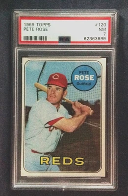 1969 Topps Baseball Pete Rose Reds #120 PSA 7 casi nuevo #62363699 Foto 1 de 2