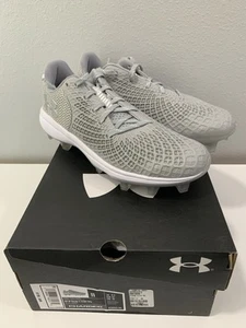Under Armour 3026603-102 Glyde 2.0 MT TPU Softball Cleats Grey White Womens  11 - Bild 1 von 4