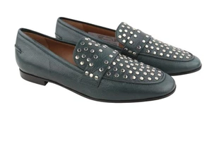 Emporio Armani X3A075 Women's Low EU37 Green Leather Silver Slipper Details - Picture 1 of 11