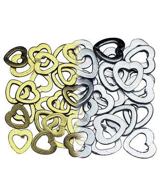 Pequeños corazones abiertos de oro boda aniversario fiesta confeti decoraciones 36/pk Foto 1 de 2