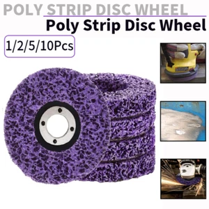 1-10Pcs 4'' Poly Strip Disc Wheel Paint Rust Removal Clean F Angle Grinder Tool - Imagen 1 de 12