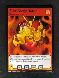 Neopets TCG Fire Faerie Token 115/234 Base Set Charm Poco común - Imagen 1 de 2