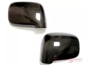 REAL 3D GLOSSY CARBON FIBER SIDE MIRROR COVER CAP FOR TOYOTA MR2 SPYDER MR-S JDM - Foto 1 di 7
