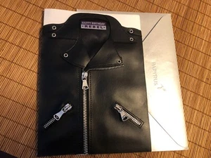 Papyrus Happy Birthday Rebel Leather Like Card & Envelope & Seal Nice Biker Card - Picture 1 of 6