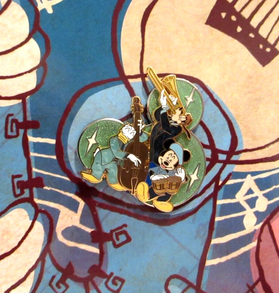 DISNEYLAND RESORT 2007 PIN - WHERE MUSIC COMES ALIVE MICKEY DONALD GOOFY-LE 1000 - Image 1 of 4