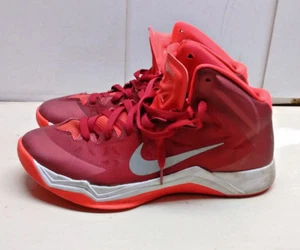 Nike Hyperquickness Red Synthetic Athletic Hi Sneaker Basketball Men Shoe 11M 45 - Picture 1 of 9