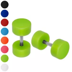 1 Paar trendige Fakeplugs Fakeplug Fake Plug Ohrringe Ohrstecker neon - Bild 1 von 9