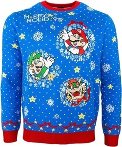Nintendo Super Mario Jumper Feo Navidad Suéter EE. UU. XS Totalmente Nuevo y Precintado! - Imagen 1 de 5