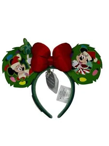 Disney Parks Mickey & Minnie Weihnachtskranz Ohr Stirnband - 2023 - Bild 1 von 1