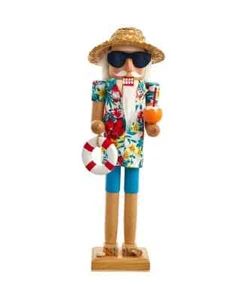 BEACH NUTCRACKER Coastal Christmas Figure 15" Tall, by Kurt Adler - Picture 1 of 4
